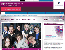 Tablet Screenshot of kreativ-sachsen-anhalt.de